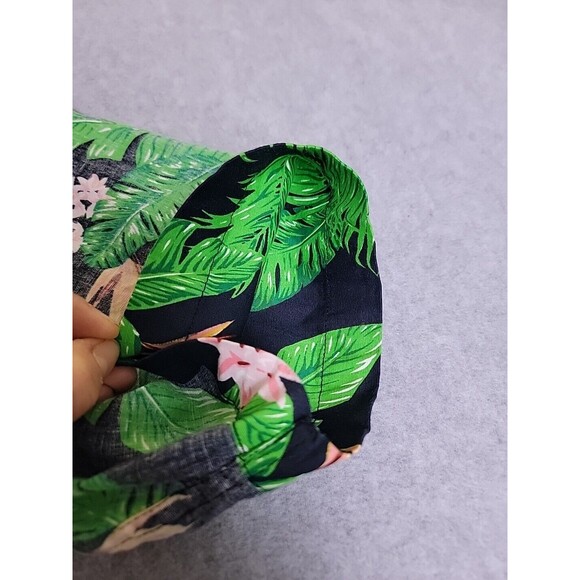 Simply Southern Hawaiian Shirt Mens XL Inside Out Blue Green Floral Stretch Camp - Picture 6 of 13